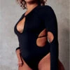 CXIX 119 Plunge Bodysuit - Black 1 CXIX 119 Plunge Bodysuit - Black -Clothing Store bodysuit black dancewear CXIX 119 fashion
