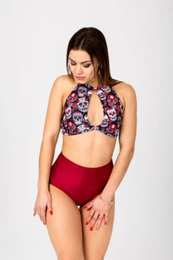 Shark Polewear Cherry Top - Sugar Skulls -Clothing Store cherryskullhwwine2