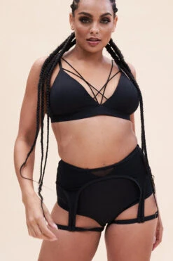 Lunalae Cora High Waist Bottoms - Recycled Black 11 Lunalae Cora High Waist Bottoms - Recycled Black -Clothing Store cora high waist bottom recycled black bottom 38203379384567