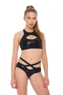Bandurska Cosmic Top - Black Sequin -Clothing Store cosmic set3