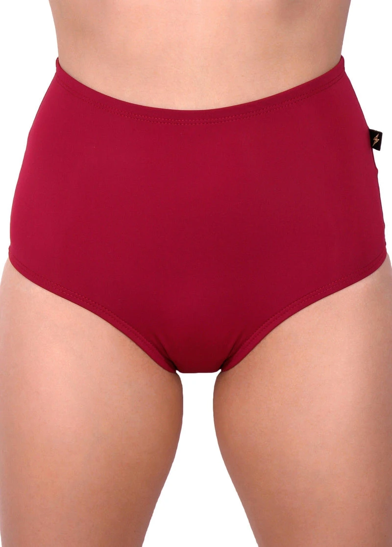 Cleo The Hurricane Essential High Waisted Shorts - Merlot 5 Cleo The Hurricane Essential High Waisted Shorts - Merlot - Image 3