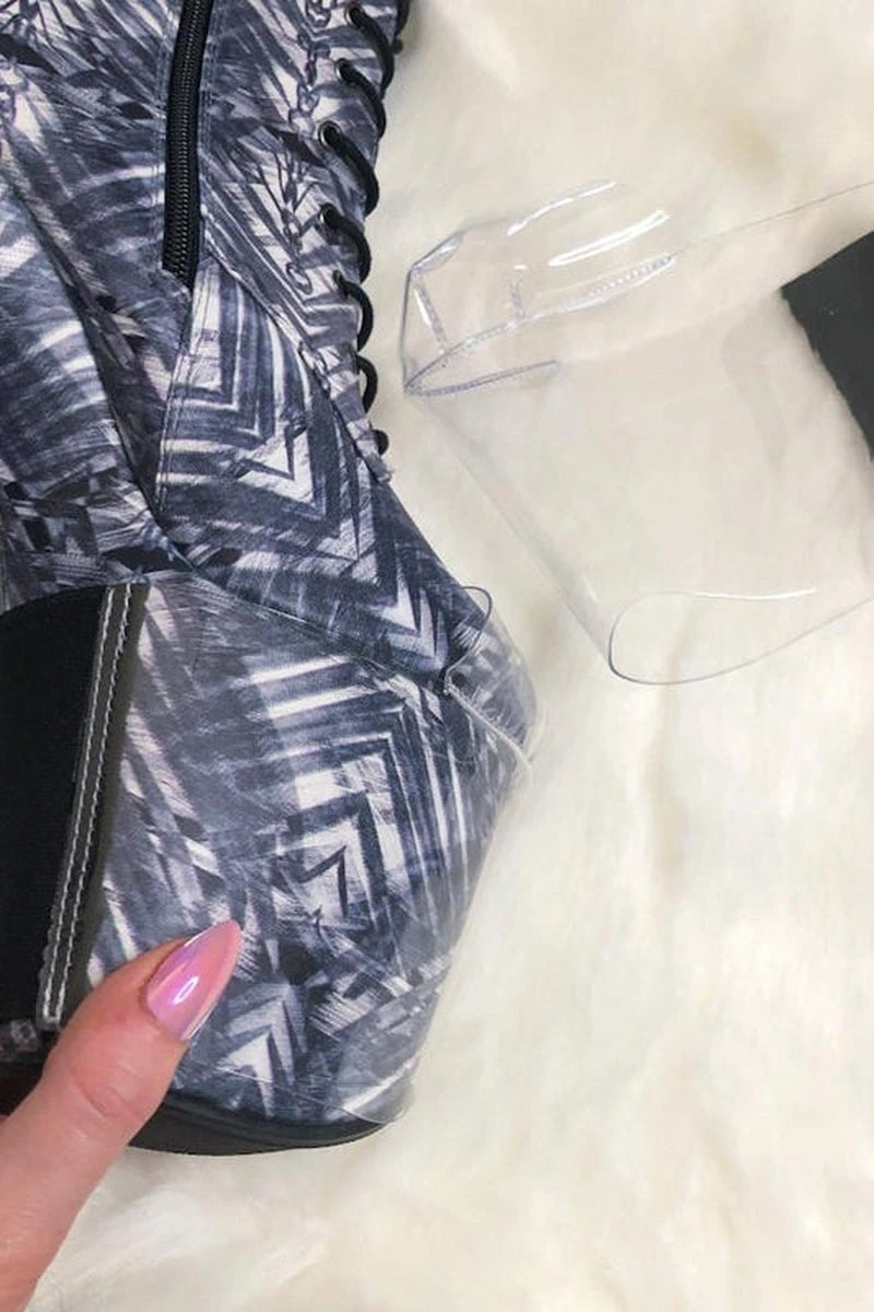 Hella Heels Classique Shoe Protector - Clear (Black Back) 3 Hella Heels Classique Shoe Protector - Clear (Black Back)