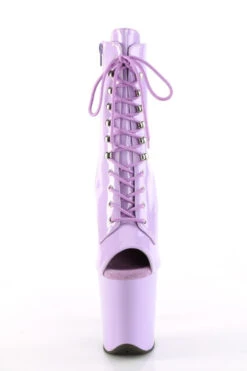 Pleaser USA Flamingo-1021 Peep Toe 8inch Pleaser Boots - Patent Lavender -Clothing Store flamingo 1021 lv m01