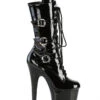 Pleaser USA Flamingo-1053 8inch Pleaser Boots - Patent Black -Clothing Store flamingo 1053 b m05