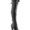 Pleaser USA Flamingo-3028 8inch Thigh High Pleaser Boots - Matte Black -Clothing Store flamingo 3028 bpu