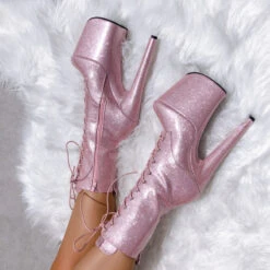 Hella Heels The Glitterati 8inch Boots - Sugarbaby -Clothing Store glitter 23