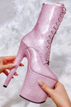Hella Heels The Glitterati 8inch Boots - Sugarbaby -Clothing Store glitter 27