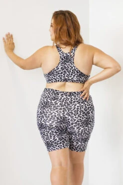 Lunalae Zeta Biker Shorts - Grey Leopard -Clothing Store greyleomali biker2