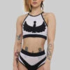 CXIX I S I S High Waisted Bottoms - Black With White Mesh -Clothing Store isis bw1 6956b081 a956 460f af19 764c206ae7bb
