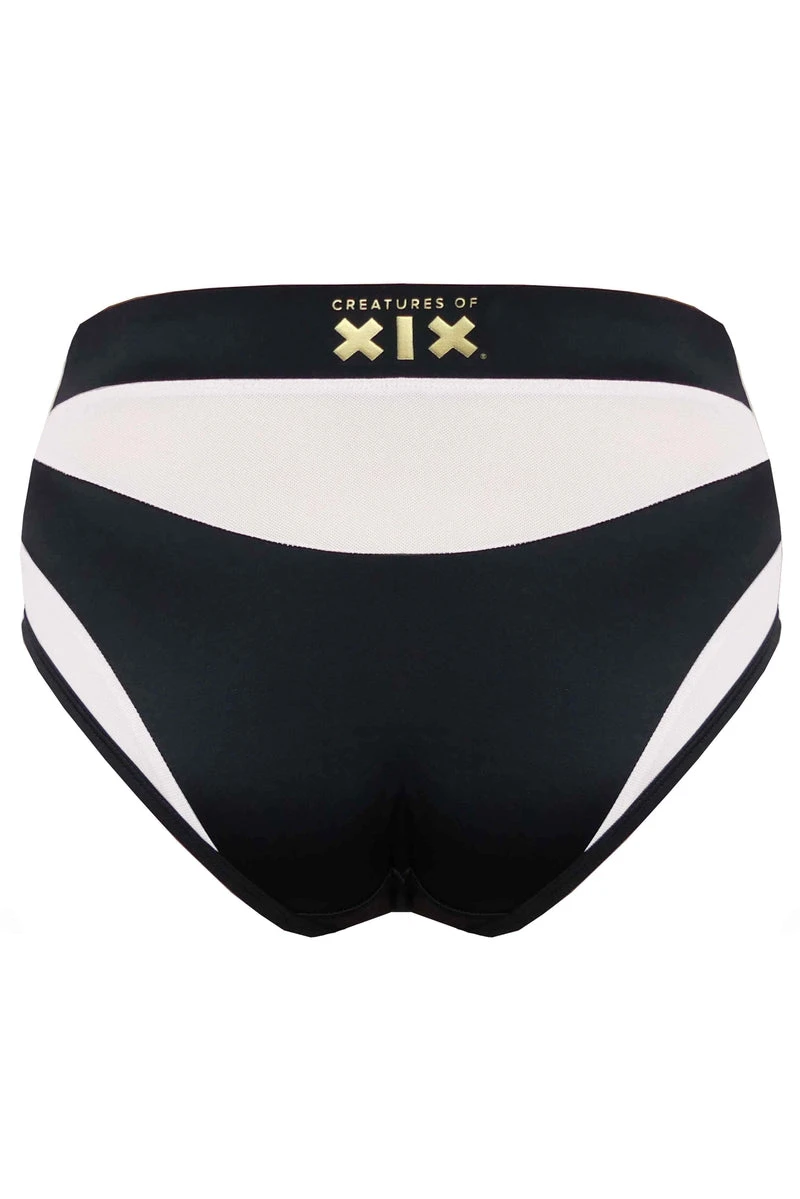 CXIX I S I S High Waisted Bottoms - Black With White Mesh 6 CXIX I S I S High Waisted Bottoms - Black With White Mesh - Image 4