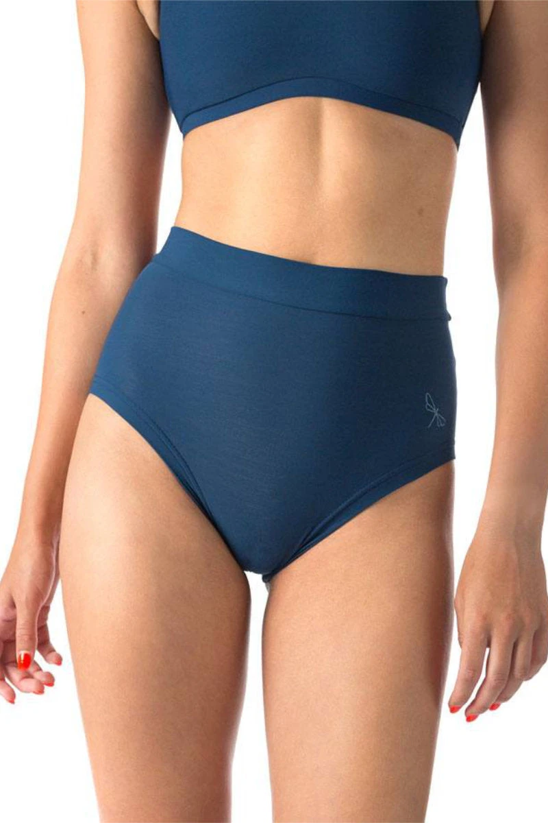 Dragonfly Lola High-Waisted Shorts - Petrol 4 Dragonfly Lola High-Waisted Shorts - Petrol - Image 2