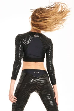 Paradise Chick Superhero Series Sticky Crop Top - Black Zebra -Clothing Store originalstickyzebra3top