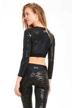 Paradise Chick Superhero Series Sticky Crop Top - Black Zebra -Clothing Store originalstickyzebra4top