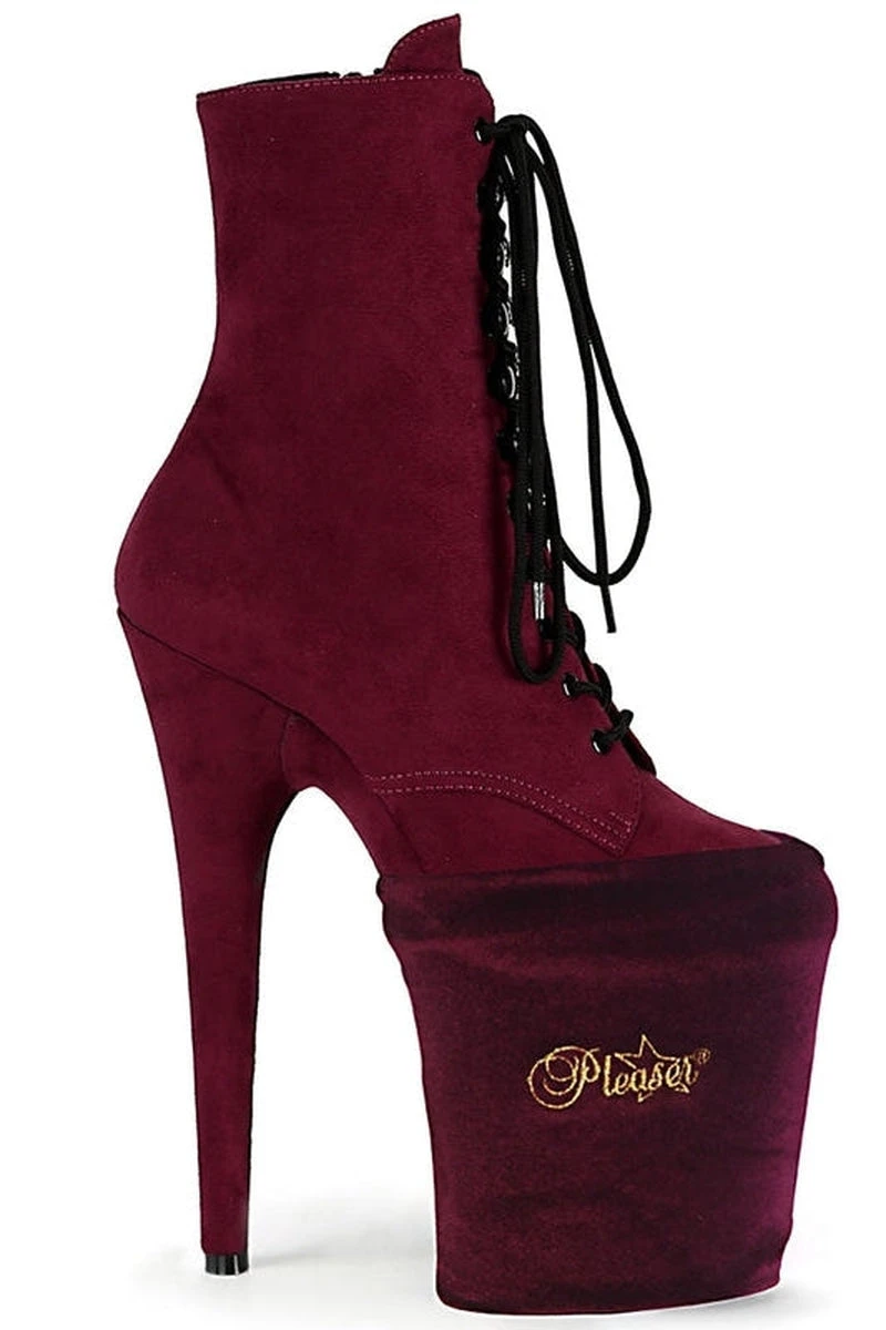 Pleaser USA Shoe Protectors - Burgundy Velvet 3 Pleaser USA Shoe Protectors - Burgundy Velvet