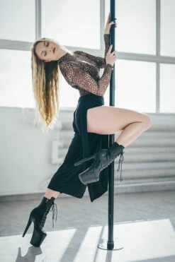 REV ACTIV Sensual Flow Pants (with Leg Slit) - Black -Clothing Store revactiv dancetemple all malowanieswiatlem 007