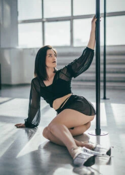 REV ACTIV Mesh Wrap Blouse - Black -Clothing Store revactiv dancetemple all malowanieswiatlem 022 1