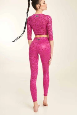 Paradise Chick Superhero Series Sticky Crop Top - Ruby Leopard -Clothing Store ruby original sticky set3