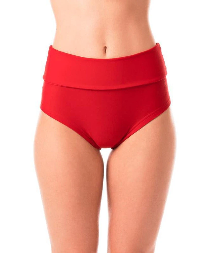 Dragonfly Betty High-Waisted Shorts - Red 5 Dragonfly Betty High-Waisted Shorts - Red - Image 3