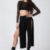 REV ACTIV Sensual Flow Pants (with Leg Slit) - Black -Clothing Store sensual black pants with slit 2 1