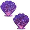Pastease Seashell Nipple Pasties - Glitter Purple & Pink 1 Pastease Seashell Nipple Pasties - Glitter Purple & Pink -Clothing Store slice19
