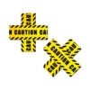 Pastease Cross Nipple Pasties - Caution Tape 2 Pastease Cross Nipple Pasties - Caution Tape -Clothing Store slice2.1