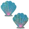 Pastease Seashell Nipple Pasties - Liquid Seafoam Green & Pink -Clothing Store slice20 1