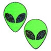 Pastease Alien Nipple Pasties - Glow In The Dark -Clothing Store slice22
