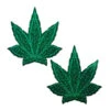 Pastease Indica Pot Leaf Nipple Pasties - Green Glitter -Clothing Store slice2 309571fd db88 42b5 a5a8 5bd2d1315fb9