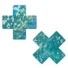 Pastease Cross Nipple Pasties - Seafoam Disco Glitter 1 Pastease Cross Nipple Pasties - Seafoam Disco Glitter -Clothing Store slice4.2
