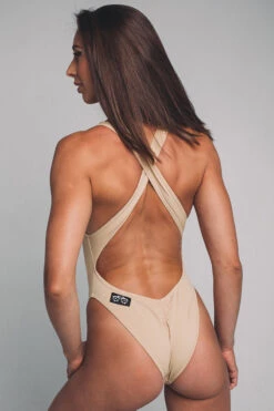 Shark Polewear Vashkelita Bodysuit - Beige -Clothing Store vashkelitanude2 1